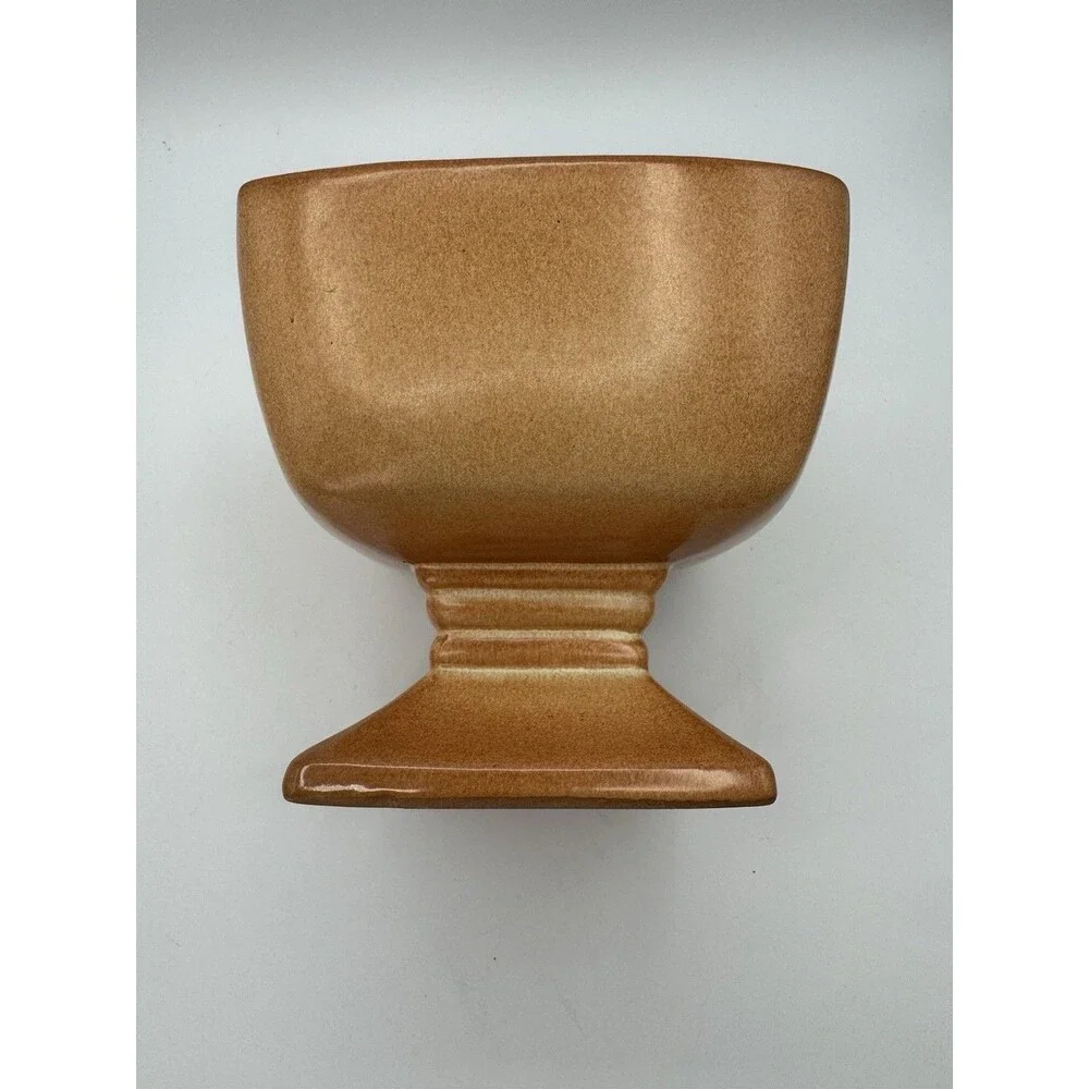 Vintage Frankoma Gracetone Square Pedestal Vase Planter Brown Rare